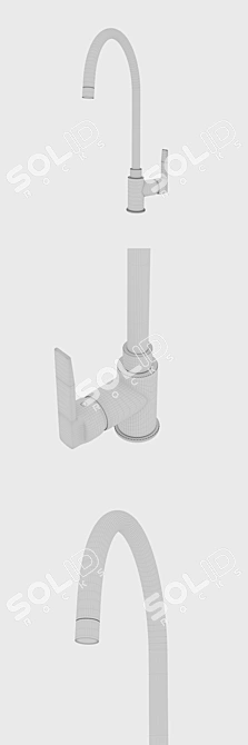 Sleek Teka Faucet: Realistic 3D Model 3D model image 3
