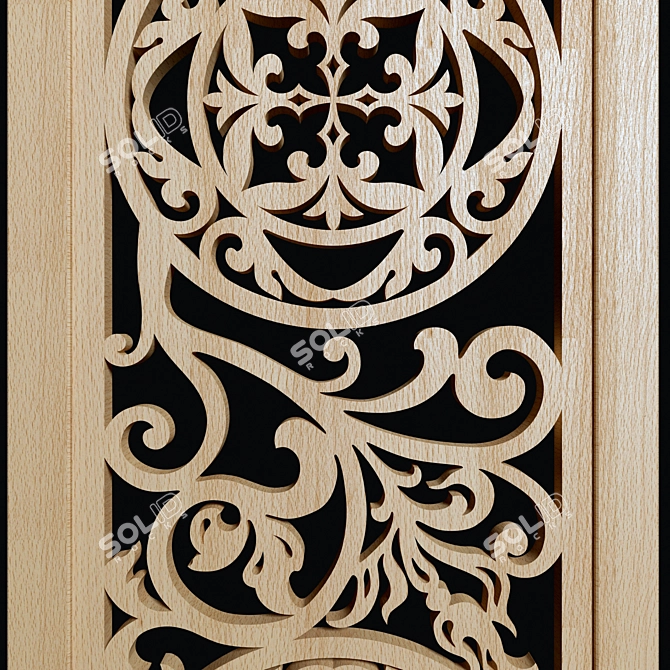 Elegant CNC-Crafted Decor Panel 3D model image 3