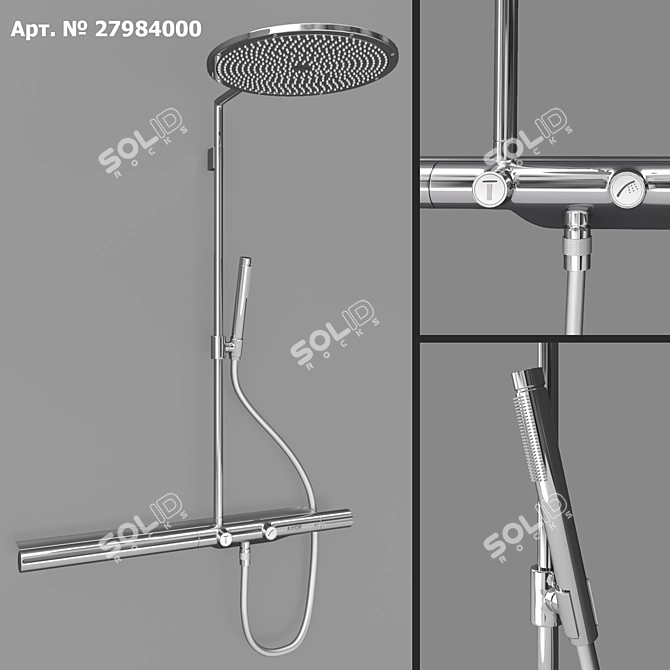 AXOR Showerpipe 800: Perfect Shower Solutions 3D model image 1