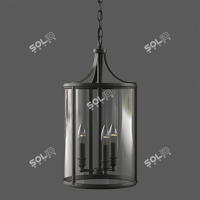 Elegant Belden Pendant by Pottery Barn 3D model image 1