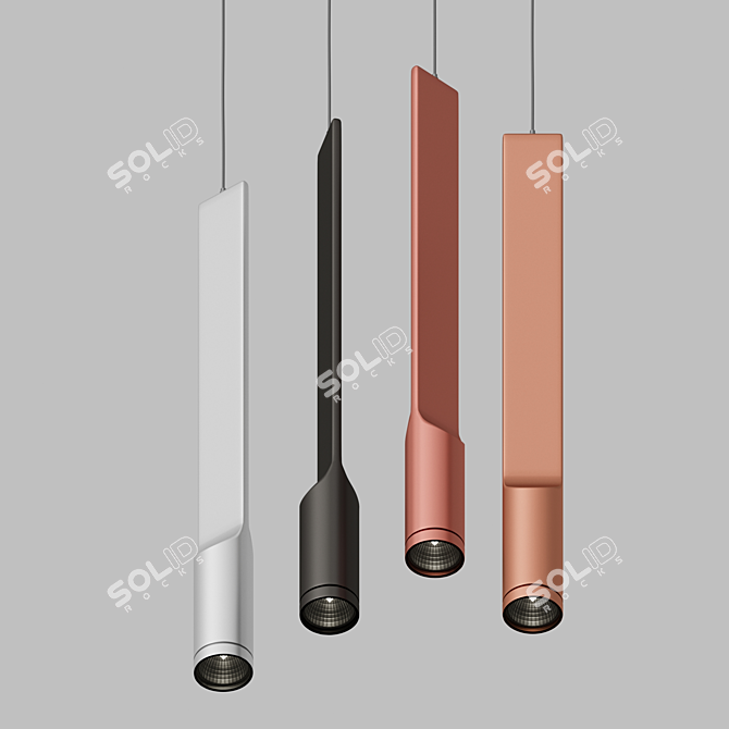 Modernistic U&O Lamp: A Fusion of Style & Function 3D model image 1