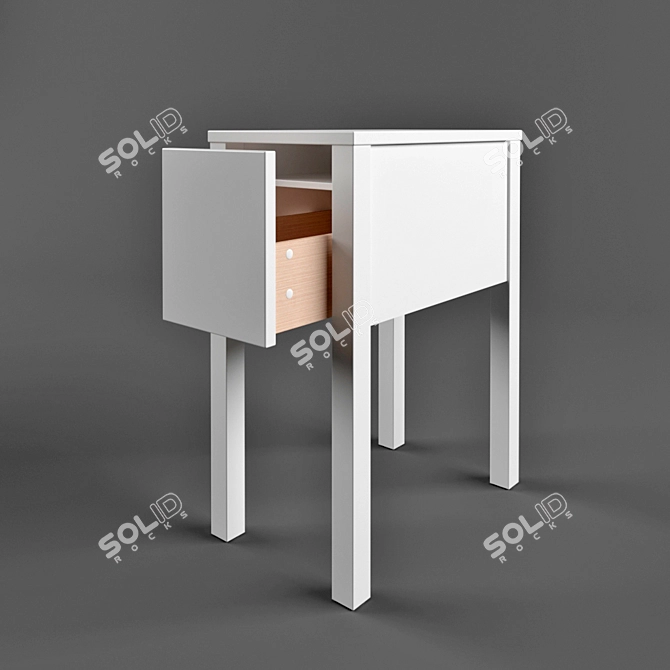 NORDLEY Bedside Table: Compact and Stylish! 3D model image 1