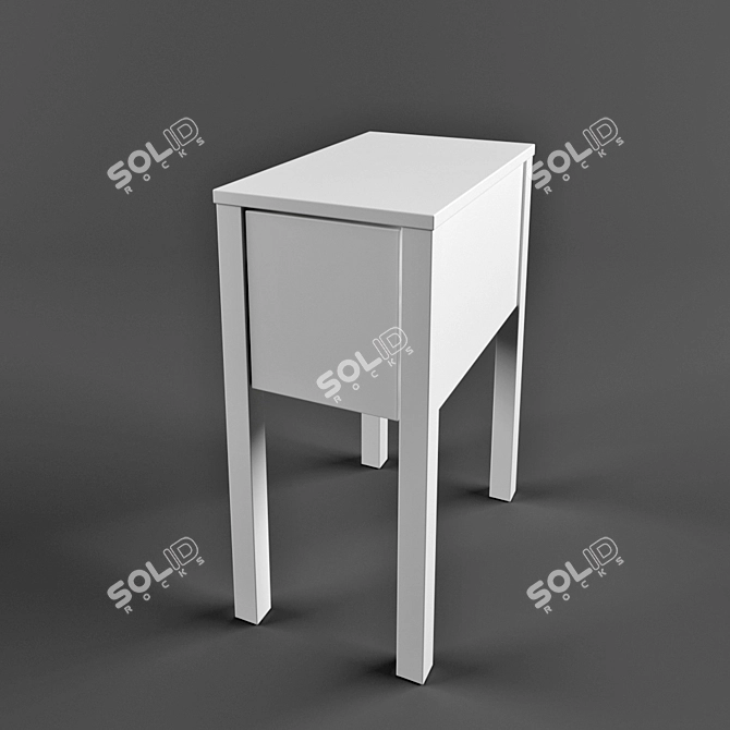 NORDLEY Bedside Table: Compact and Stylish! 3D model image 2