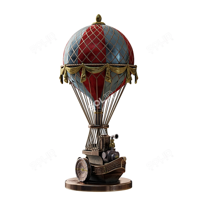 Steampunk Balloon Sculpture 3D model image 1