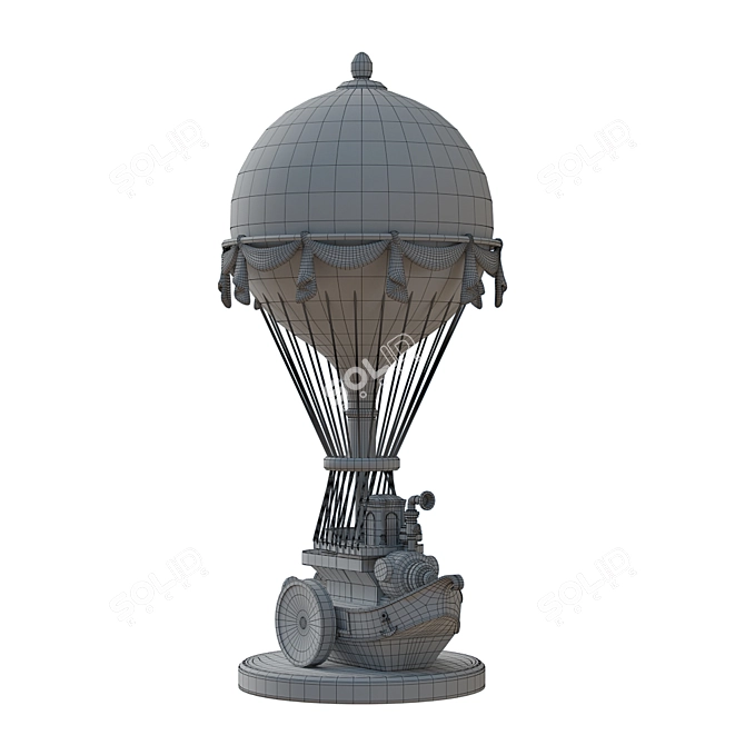 Steampunk Balloon Sculpture 3D model image 3