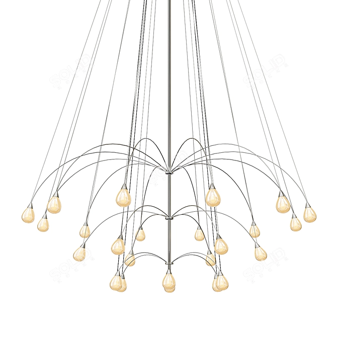 Twilight Teardrop Chandelier 3D model image 1