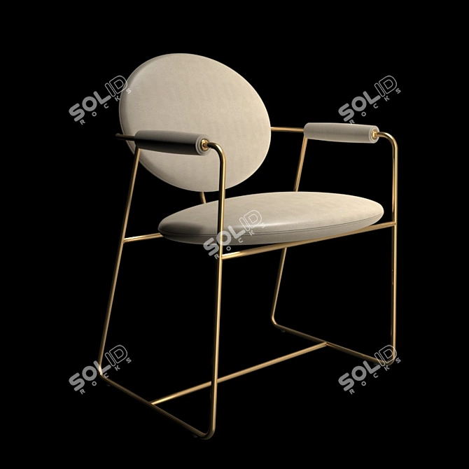 Fashionable Gemma Baxter Chair 3D model image 1