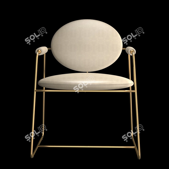 Fashionable Gemma Baxter Chair 3D model image 2