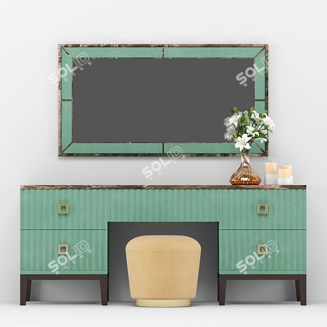 Luxury Heat-Activated Art Deco Set 3D model image 2