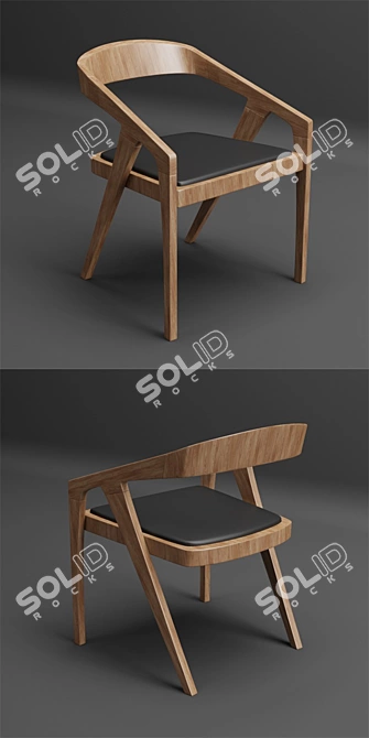 Elegant Katakana Dining Set 3D model image 2