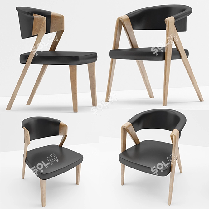 Elegant Voglauer Chairs 3D model image 1