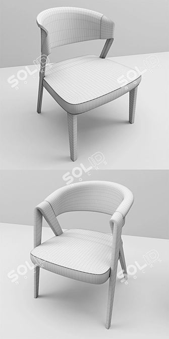 Elegant Voglauer Chairs 3D model image 3