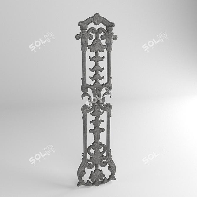 Classic Iron Baluster 3D model image 1