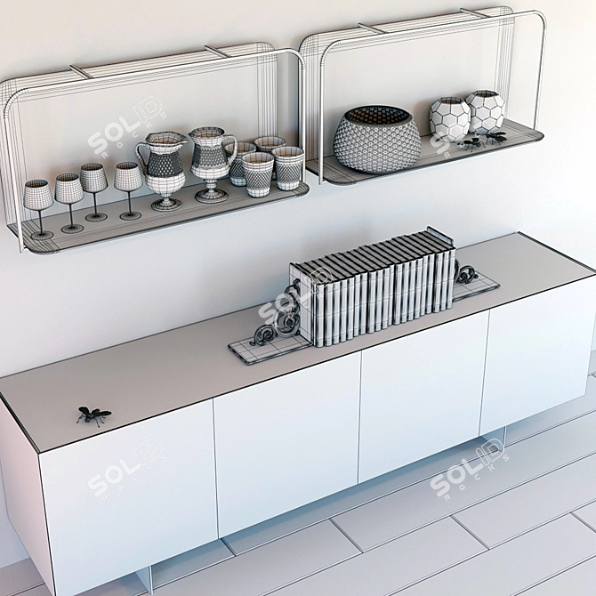 Arizona Cattelanitalia: Elegant shelving and storage solution 3D model image 3