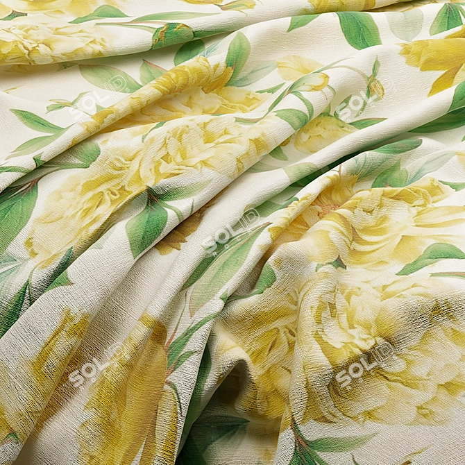 Zofany Woodville Fabrics: Cadmium Yellow, RoseLilac, SkyPink 3D model image 2