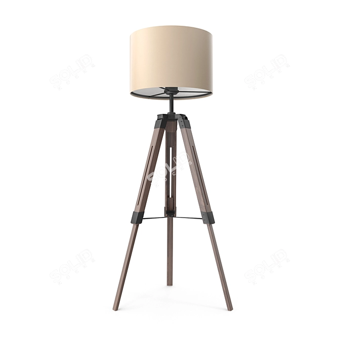 Stylish LANTADA Tripod Floor Lamp 3D model image 1