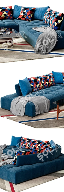Contemporary Calanque Sofa 3D model image 2