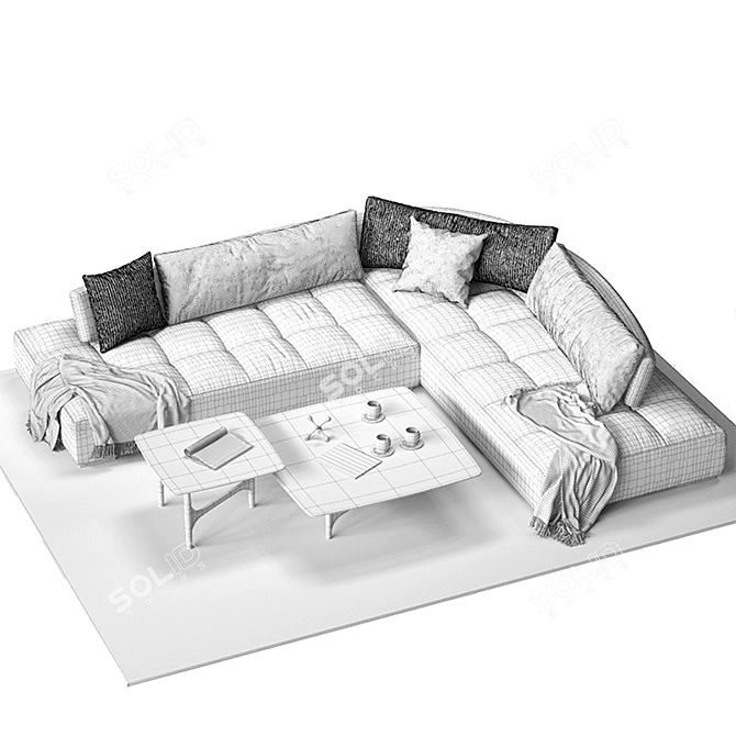 Contemporary Calanque Sofa 3D model image 3