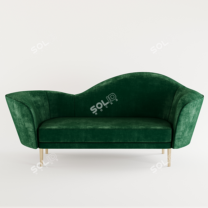 Elegant Gubi Grand Piano Sofa 3D model image 1