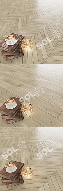 Title: Grande Oak Biscuits: Textured, Versatile Parquet 3D model image 2