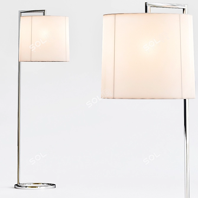 Modern Brass Belden Floor Lamp 3D model image 1