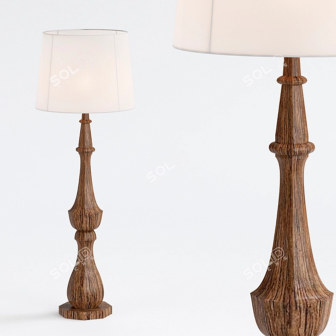 Elegant Ellington Floor Lamp 3D model image 1