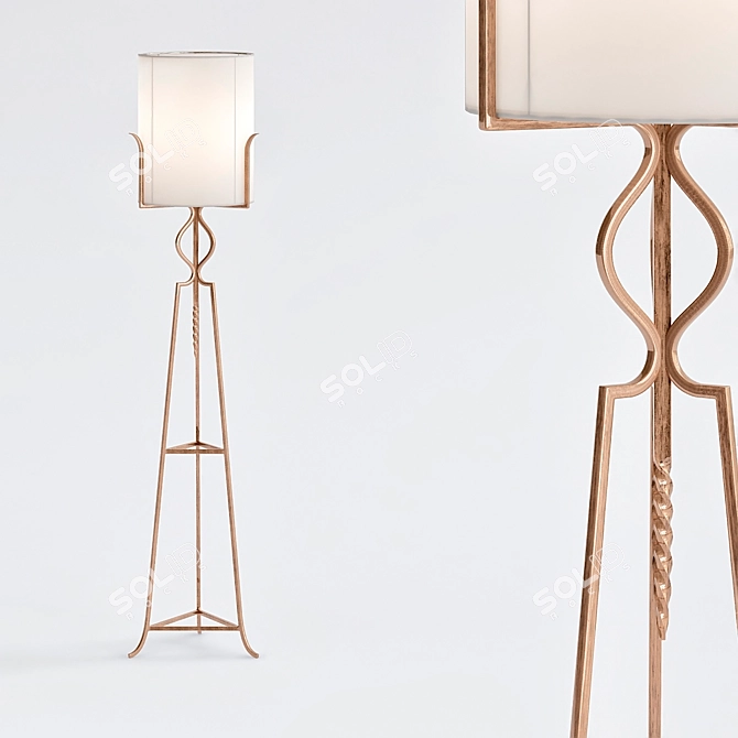 Elegant Hendrik Floor Lamp 3D model image 1