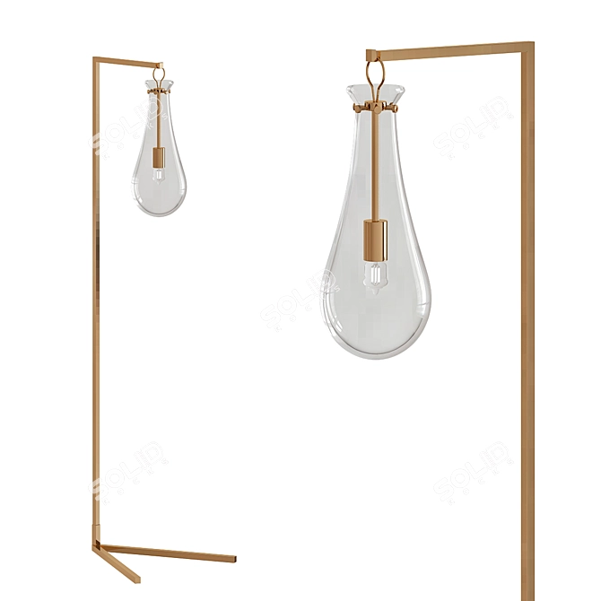 Elegant Sabine Floor Lamp 3D model image 1