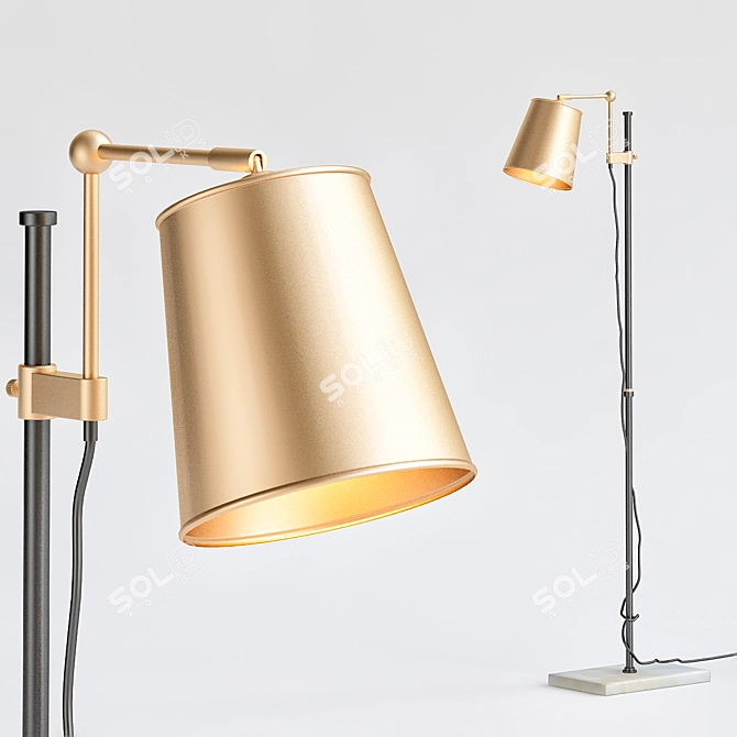 Elegant Watson Floor Lamp 3D model image 1