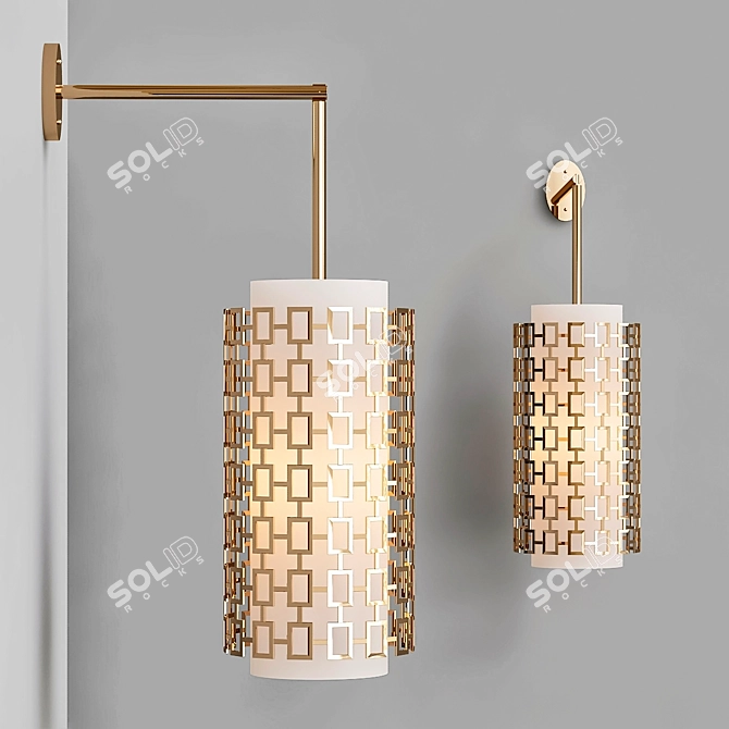 Elegant Wall Lights 3D model image 1