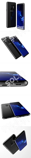 Samsung Galaxy S9 Black - Perfect for Stunning Renders! 3D model image 2