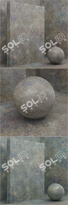 Seamless Stone Coating & Plaster Set 3D model image 2