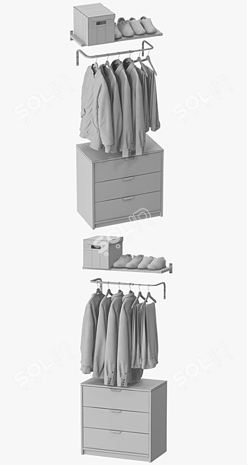 Fashionable Clothing Set 3D model image 3