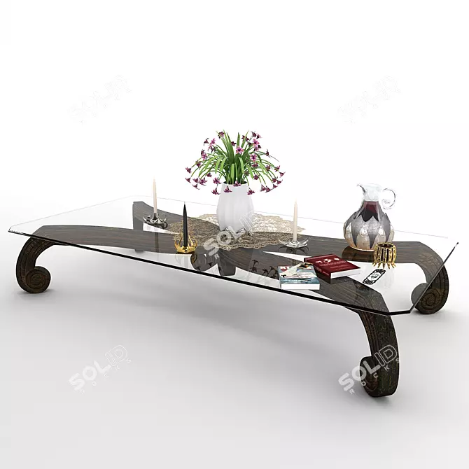 Elegant Snail Coffee Table 3D model image 1