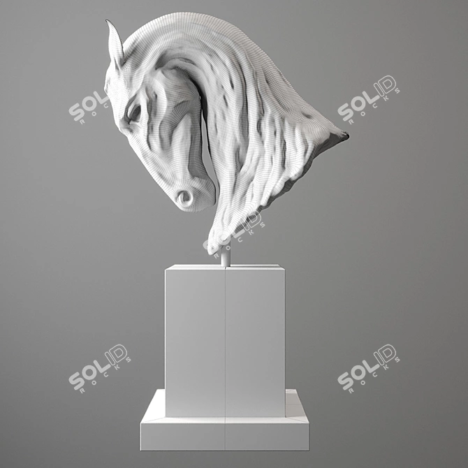 Elegant Bronze Sculpture 3D model image 3