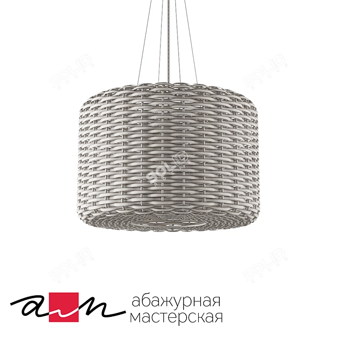 Rattan Ceiling Lamp 2079 (OM) 3D model image 1