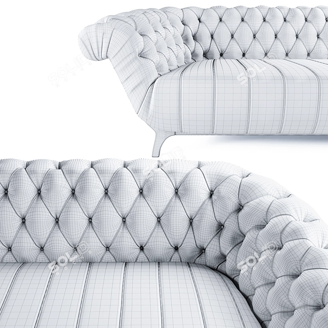 Elegant VITTONI Sofa 3D model image 3