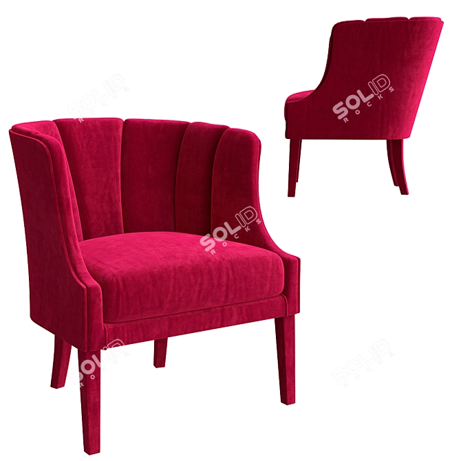 Begonia Accent Chair - Brabbu 3D model image 1