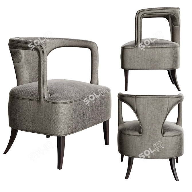 Karoo Armchair: Exquisite Comfort and Style 3D model image 1