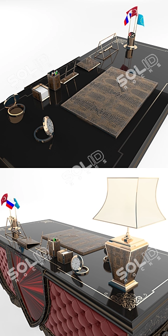Modern Vega Office Desk 3D model image 3