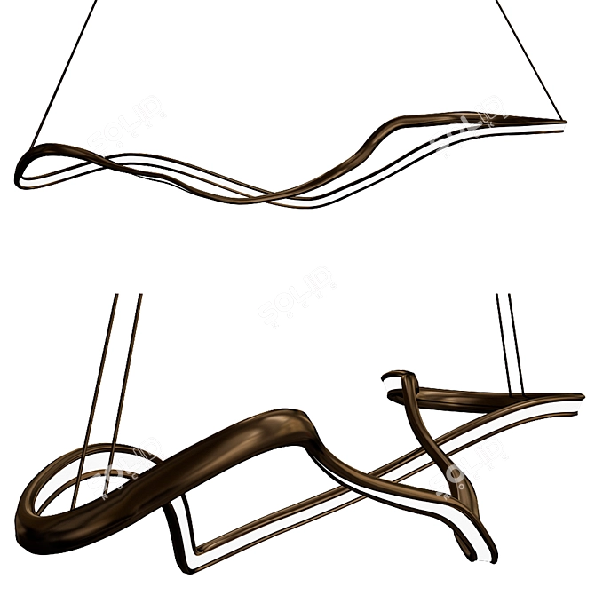 Dynamic Art Sculpture Piece 3D model image 1