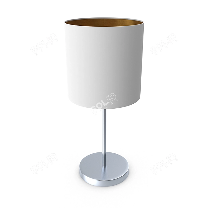 Elegant PASTERI Table Lamp: Nickel, White & Copper 3D model image 1