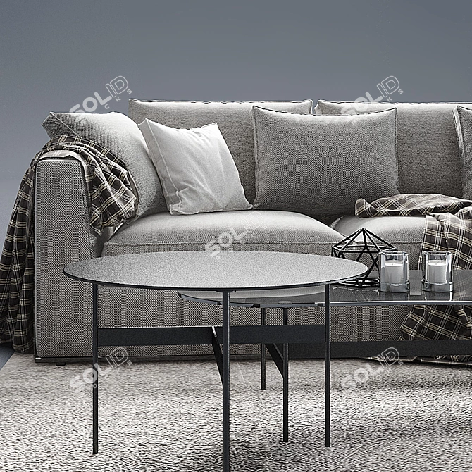 Otium Sofa by Antonio Citterio 3D model image 2