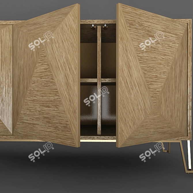 Elegant Highland Cabinet: A Timeless Piece 3D model image 2