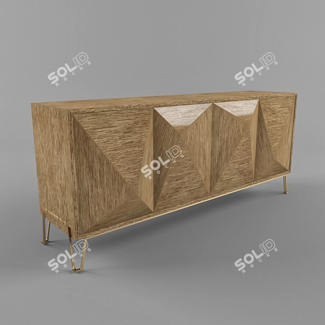 Elegant Highland Cabinet: A Timeless Piece 3D model image 3