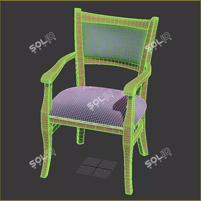 Elegant Chester Chair 3D model image 2