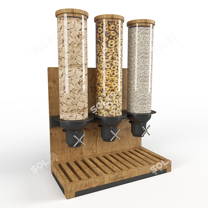 Madera Cereal Dispenser: Breakfast Perfection 3D model image 1