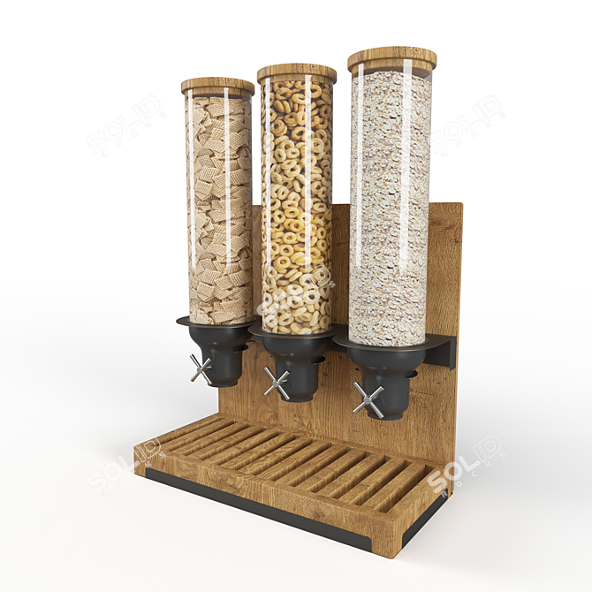 Madera Cereal Dispenser: Breakfast Perfection 3D model image 3