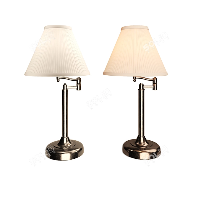 Modern White Table Lamp California 3D model image 1