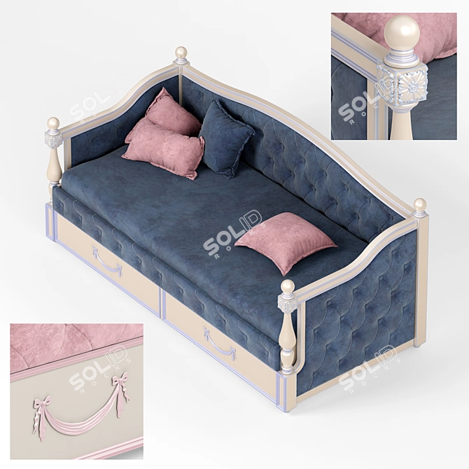 Contemporary Cristel Sofa 3D model image 2